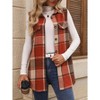 Women Vest Plaid Sleeveless Casual Oversized Vest Jackets Coat - 3 of 4
