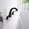 Sumerain 2 Handle Widespread Roman Bathtub Faucet Tub Filler with Rough-in Valve, Black and Gold - 3 of 4