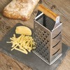 Twine Acacia Wood Handled Cheese Grater, Stainless Steel Grater, Citrus Zester, Reinforced Base, Vintage Kitchenware - 2 of 4