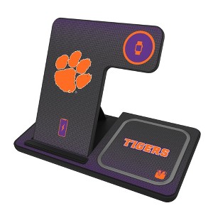Keyscaper Clemson University Tigers Linen 15-Watt 3 in 1 Charging Station - 1 of 4