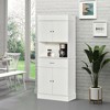 72" Kitchen Buffet with Hutch, Freestanding Pantry Cabinet with Utility Drawer, 2 Door Cabinets, Adjustable Shelves and Countertop - 2 of 4