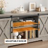 Farmhouse TV Stand for 65 Inch TV, Entertainment Center TV Media Console Table, Tall Modern TV Console Cabinet Furniture for Living Room - 4 of 4