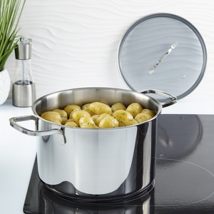 BergHOFF Helix Recycled 18/10 Stainless Steel Stockpots With Glass Lid - 1 of 4