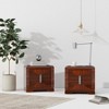 KWPZQEB Mid-Century Nightstand, Modern Bedside Table with 2 Drawers, Wooden Diamond Shaped End Table for Bedroom, Living Room - 2 of 4
