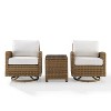 3pc Bradenton Outdoor Steel Swivel Rocking Chairs - Crosley
 - 4 of 4