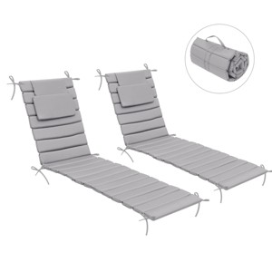 Crestlive Products 80 inch Patio Chaise Lounge Chairs Cushion 22D Sponge 220gsm Polyester Fabric - 1 of 4