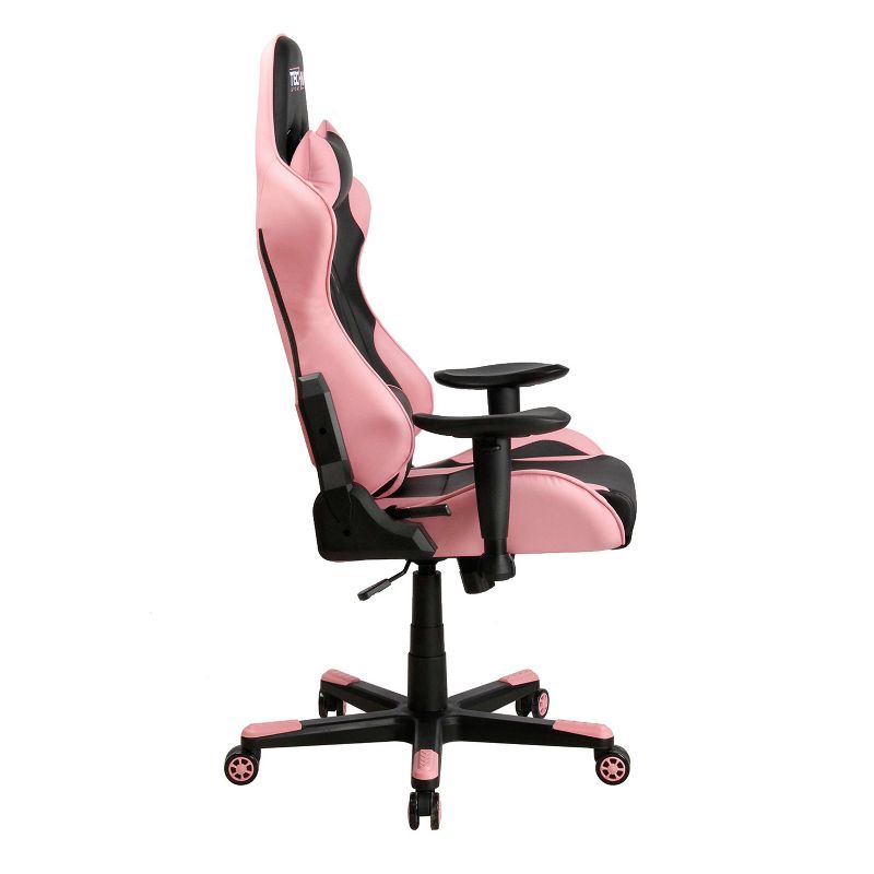 Ergonomic High Back Racer Style PC Gaming Chair Pink - Techni Sport, 3 of 15