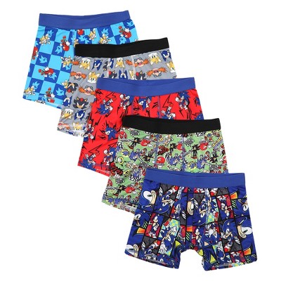 Sonic The Hedgehog Sega Video Game 5pk Boys Boxer Briefs Set : Target