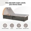 Okak 2-Piece Outdoor Wicker Chaise Lounge Set with Adjustable Back,All-Weather PE Rattan Lounger with Cushions for Backyard,Garden,Beach - 4 of 4