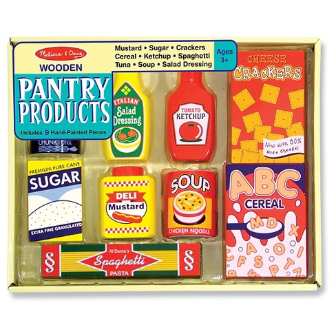 melissa doug play pantry wooden 9pc target