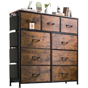 SUGIFT  9 Drawer Dresser Large Storage Organizer Fabric Drawer Dresser with Steel Frame - 1 of 4