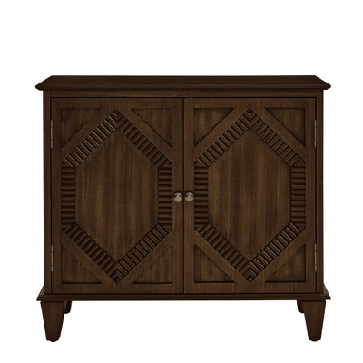 Lirago Retro Wooden Sideboard Buffet Cabinet​​ 15.75"D x 29.96"H x 33.58"W Brown  Rectangle Decorative Storage Bathroom Cabinet