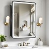 PexFix 28"x20" LED Surface Mount Medicine Cabinet Bathroom Mirror Black - 2 of 4