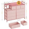 Garvee Black 9 Drawers Willow TV Stand with Charging Station,Wide TV Stand with Open Shelf - 4 of 4