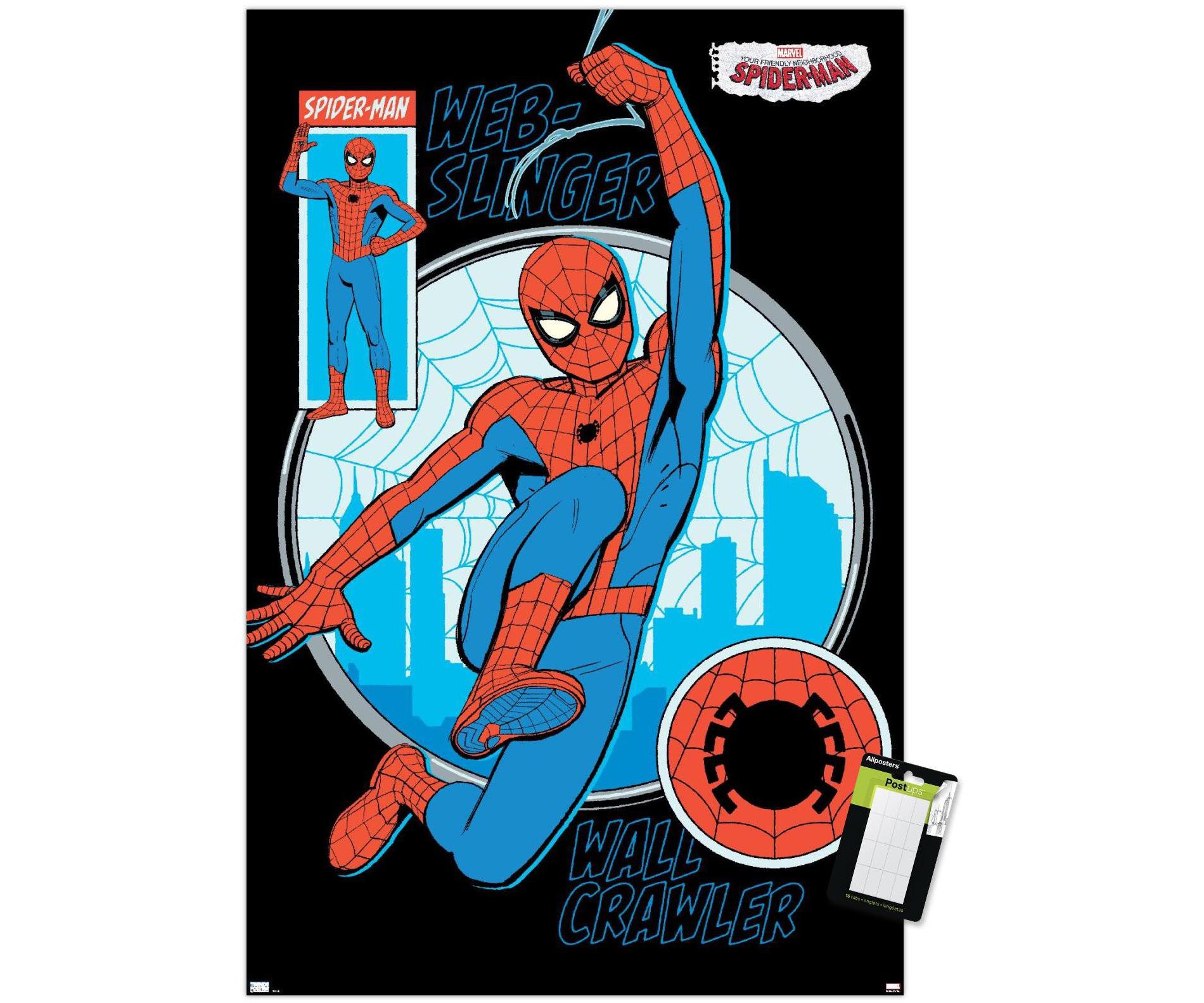 Trends International Marvel Your Friendly Neighborhood Spider-Man (2024) - Wall Unframed Wall Poster Print White Mounts Bundle 22.375" x 34"