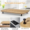Bamboo Cutting Board and Stovetop Cover with 4 Removable Feet, 30x20 Extra Large Chopping Board with Juice Groove for Gas Electric Stove Burner RV - 3 of 4