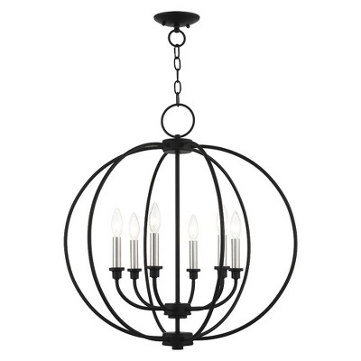 Livex Lighting Milania 6 - Light Chandelier in  Black