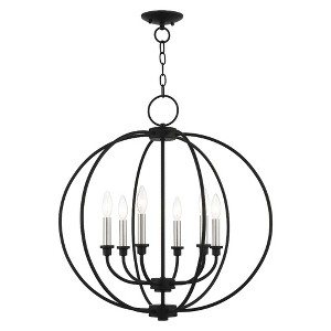 Livex Lighting Milania 6 - Light Chandelier in  Black - 1 of 3