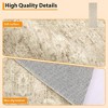 Area Rug, Machine Washable Vintage Floral Rug with Non-Slip Backing, Low Pile Pearl Velvet Floor Carpet, Lightweight Foldable Soft Rug for Bedroom - 3 of 4