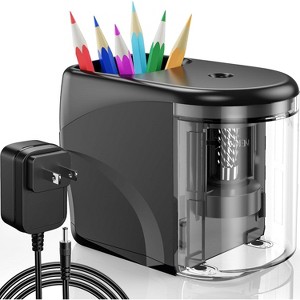 Aoibox Electric Pencil Sharpener with Auto Stop & Cleaning Brush, Heavy-Duty Helical Blade for No.2 Pencils, Ideal for School, Classroom, Office Use - 1 of 4