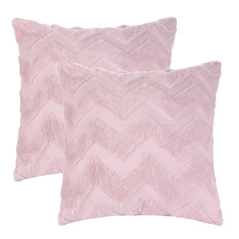 Light pink decorative store pillows