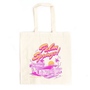 City Creek Prints Palm Springs Sunkissed Days Canvas Tote Bag - 15x16 - Natural - 1 of 2