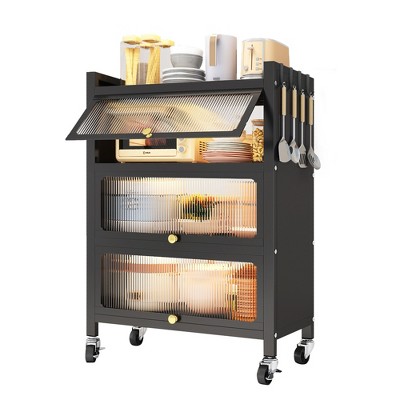 Fortune Candy 45.7'' Tall, 4 Tier Pantry Cabinet with 3 Door, Recyoled Metal