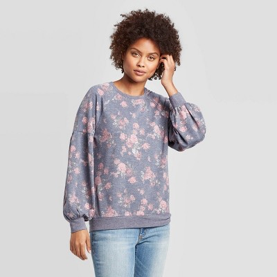 floral crew neck sweatshirt