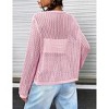 Women's Lightweight Crochet Cardigan Open Front Tie Shrug Knit Crop Top Summer Cardigan - 3 of 4
