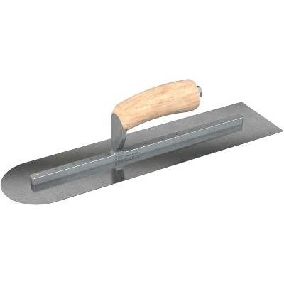 Bon Tool 66-261 Finish Trowel - Square/Round End - Car Steel - 16 X 4 - Wood