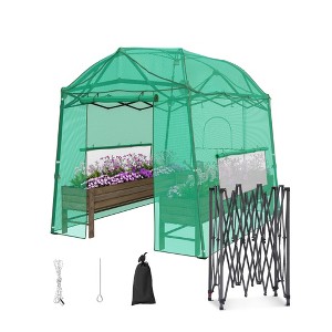 YARDSIGHT 8.5 x 7 FT Walk-in Greenhouse, Portable Pop-up Greenhouse 3 Adjustable Hights Heavy Duty Plant Gardening Canopy with Durable PE Cover - 1 of 4
