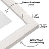 Americanflat 11x14 Picture Frame with Shatter-Resistant Glass - Use as 8x10 Frame with Mat or 11x14 Frame Without Mat - Hudson Collection - White - 3 of 4