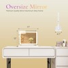 FONTOI Vanity Mirror with Adjustable Lighting and Touch Screen Control Square Design for Makeup and Grooming for Bedroom Bathroom, White - 3 of 4