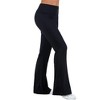 24seven Comfort Apparel Black Bell Bottom Foldover Waist Sweatpants - image 2 of 3