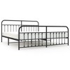 vidaXL Metal Bed Frame with Headboard and Footboard Black 76 in.x79.9 in. King - 2 of 4
