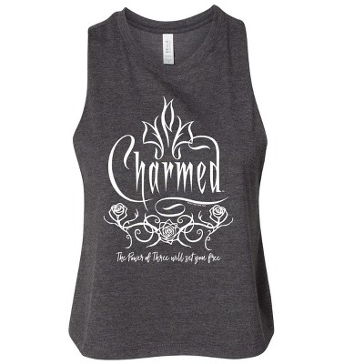 Women's Charmed The Power of Three Will Set You Free Graphic Racerback Tank - Heather Charcoal - Medium
