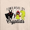 Women's - Instant Message - I Believe In Cryptids Lightweight French Terry Wide Neck Long Sleeve Graphic Shirt - 2 of 4