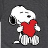Boys' - Peanuts - Snoopy Valentine's Hugging Heart Short Sleeve Graphic T-Shirt - 2 of 4