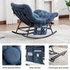 MOONMISS Rocking Chair with Thick Cushion and Frame Steel Egg Chairs Lounge Reading Chair for Living Room, Bedroom, Apartment - 2 of 4