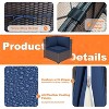 ALAULM 13 Pieces Patio Furniture Set, Rattan Wicker Outdoor Conversation Sets, Furniture Sofa Set w/43in Propane Fire Pit Table - 4 of 4