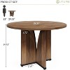 Lantine 39-Inch Round Dining Table for 4, Rustic Kitchen Table with X-Shaped Stable Pedestal, Dinner Table for Dining Room, Living Room - 2 of 4