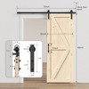LOVMOR Sliding Barn Doors with Hardware Kit Included, Heavy Duty Barn Doors and Track Kit, Handle, Floor Guide, DIY Unfinished - 4 of 4