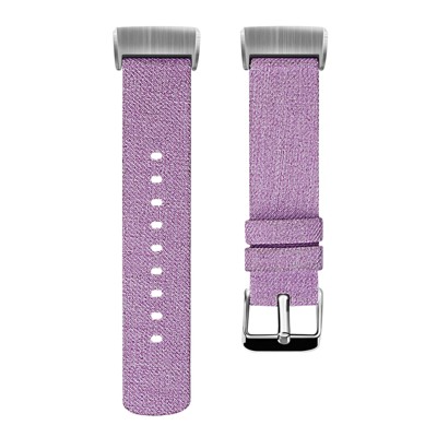 Insten Canvas Fabric Band for Fitbit Charge 4 & Charge 3 & Charge SE, Replacement Strap, Lavender Purple