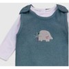 Gender Neutral Kid's Elephant Embroidered Knit Overall Set - VIVERANO Organics - 2 of 2