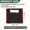 Unique Bargains Classroom Washable PVC Name Card Slots Chair Pockets 6 Pcs - 2 of 4