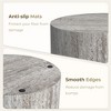 Coffee Table Set of 2, Round White Coffee Table Modern Circle Coffee Table Side End Table for Small Spaces - 4 of 4
