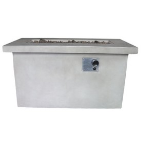 24" H Concrete Outdoor Fire Pit Table with Propane/Natural Gas Compatibility - 1 of 4
