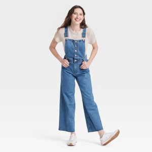 Women's Denim Sailor Overalls - Universal Thread™ - 1 of 3