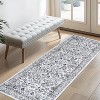 Entryway Runner Rug, Washable Vintage Low Pile Stain-Resistant, Non-Slip Soft Thin Carpet for Kitchen, Bedroom, Bathroom - 2 of 4