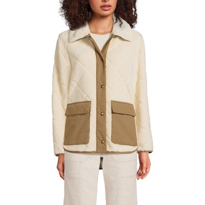 Lands' End Women's Fleece High Pile Quilted Jacket
